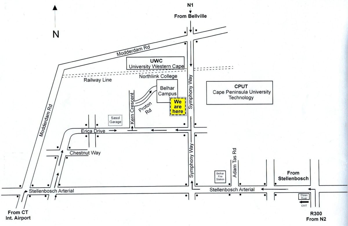 mapa cput u Cape Town-u kampusu