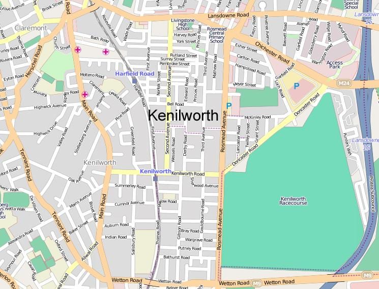 mapa kenilwortha Cape Town