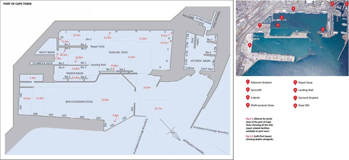 mapa luku od Cape Town