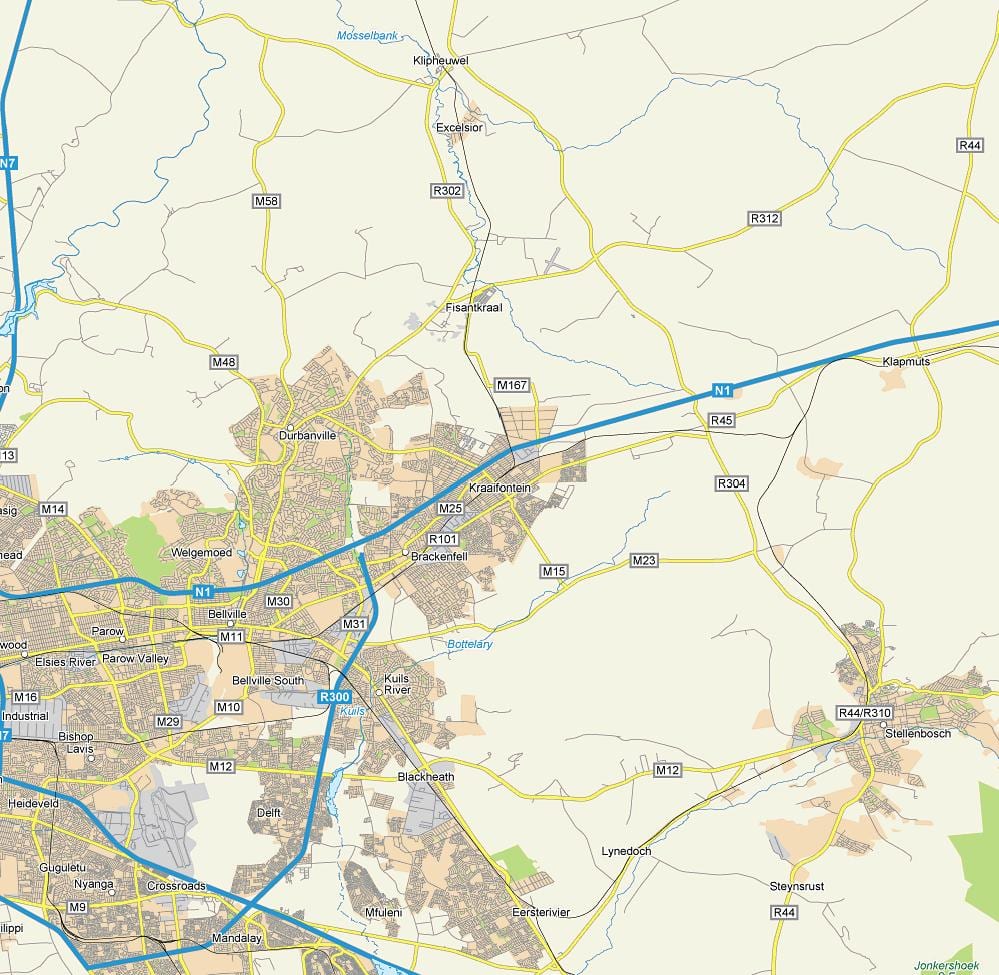 mapa kraaifontein Cape Town
