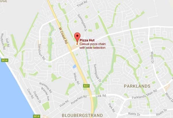 mapa sunnydale Cape Town