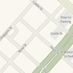 mapa rose ulici Cape Town