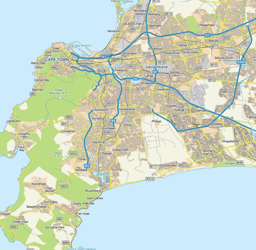 mapa schaapkraal Cape Town