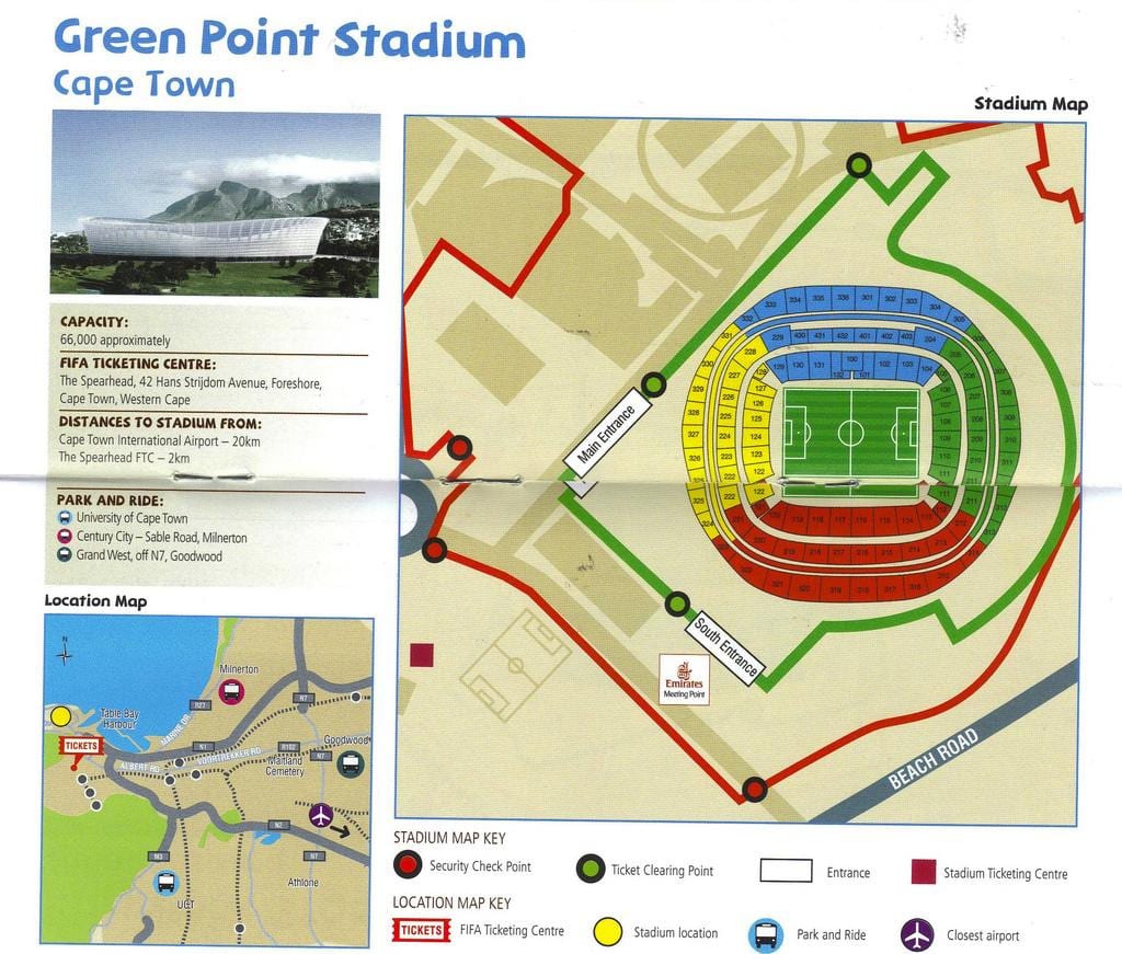 mapa zelene tačke stadion