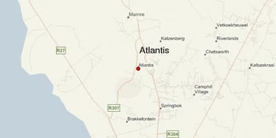 Mapa je atlantida Cape Town 