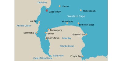 Mapa cape se nadam
