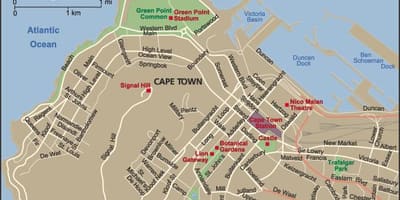 Grad Cape Town mapu preglednik