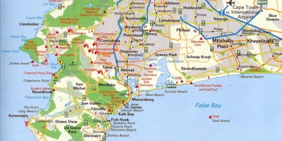 Mapa od Cape Town