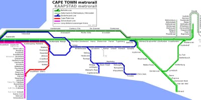 Cape Town metro mapu