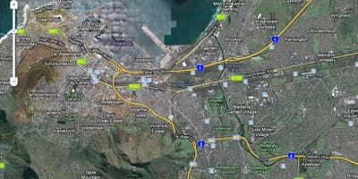 Karta u Cape Town-u satelit