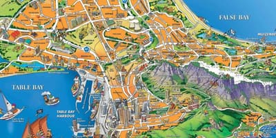 Turističke mapu od Cape Town