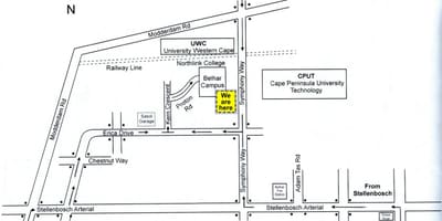 Mapa cput u Cape Town-u kampusu