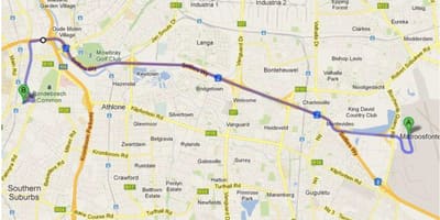 Mapa crawford Cape Town