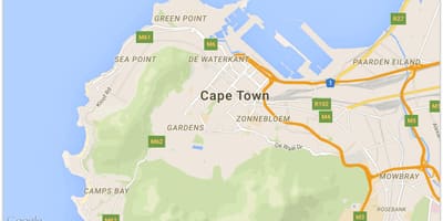 Mapa de waterkant Cape Town