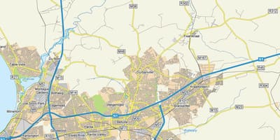 Mapa durbanville predgrađa