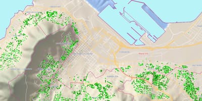 Mapa grad Cape Town odjela