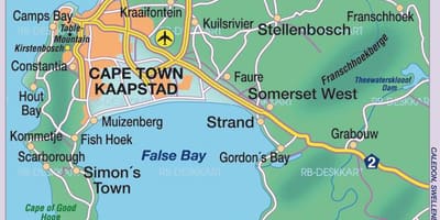 Mapi od Cape Town