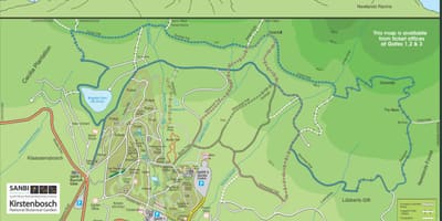 Kirstenbosch botaničkoj bašti mapu
