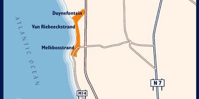 Mapa plazu Cape Town