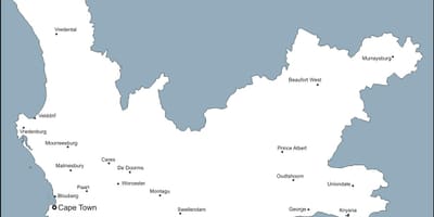 Mapi zapadne Cape Gradova