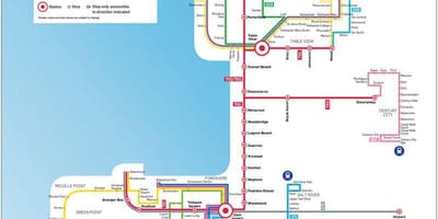 Myciti autobusnu rutu mapu