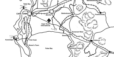 Mapa nacrtam kartu za Cape Town