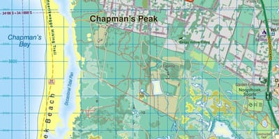 Mapa noordhoek Cape Town