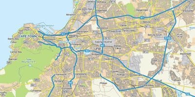 Mapa opcini Cape Town