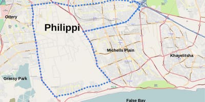 Mapa philippija Cape Town