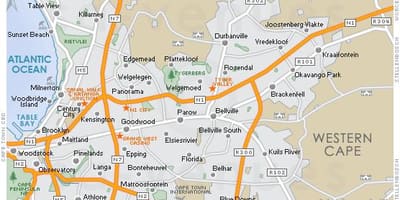 Mapa plattekloof Cape Town