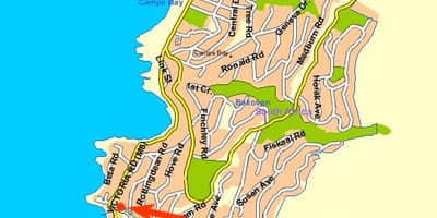 Mapa pogled na okean Cape Town