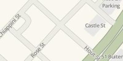Mapa rose ulici Cape Town
