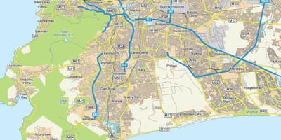 Mapa schaapkraal Cape Town