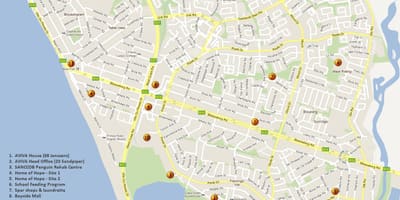 Karte na stol pogled Cape Town