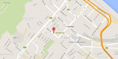 Mapa wale ulici Cape Town
