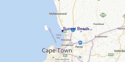 Karta za sunset plaze Cape Town