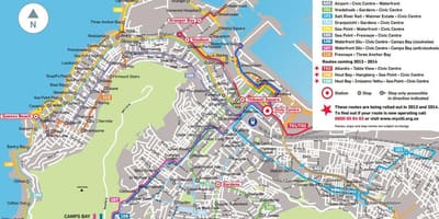 Mapa zlatni strijela autobusnu rutu